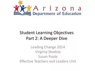 Student Learning Objectives Part 2: A Deeper Dive
