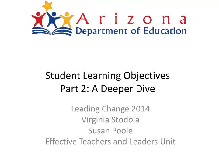 student learning objectives part 2 a deeper dive
