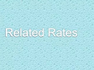 Related Rates