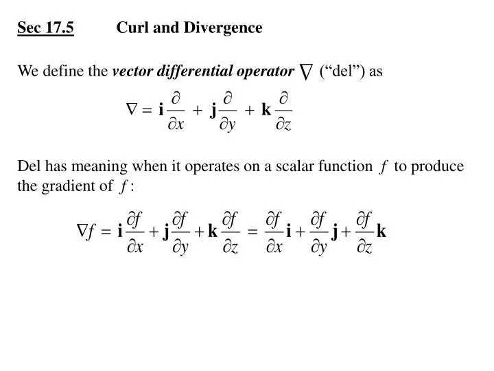 sec 17 5 curl and divergence