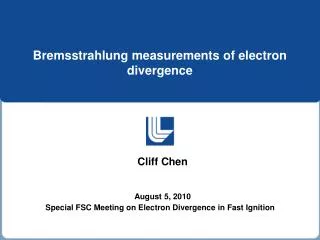 Bremsstrahlung measurements of electron divergence