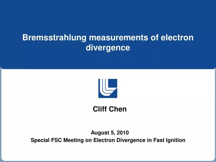 bremsstrahlung measurements of electron divergence