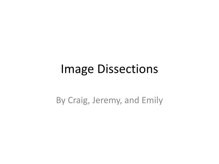 image dissections