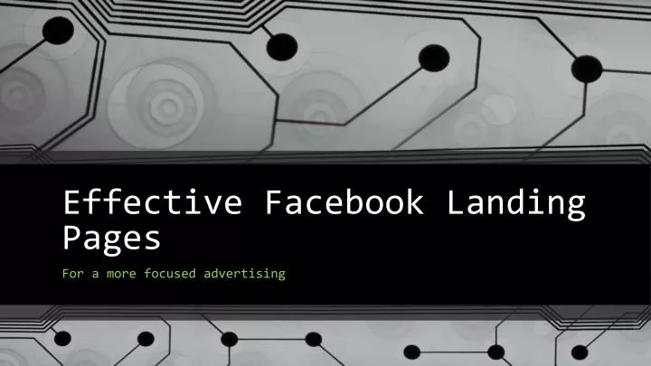 effective facebook landing pages