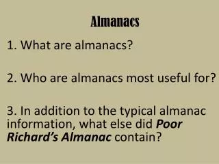 Almanacs