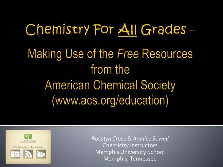 rosalyn croce analice sowell chemistry instructors memphis university school memphis tennessee