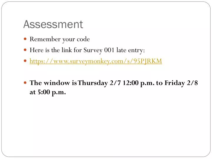 assessment