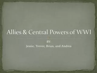 Allies &amp; Central Powers of WWI