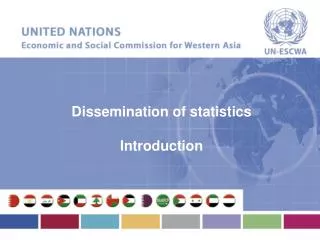 Dissemination of statistics Introduction