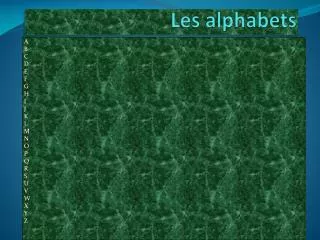 les alphabets