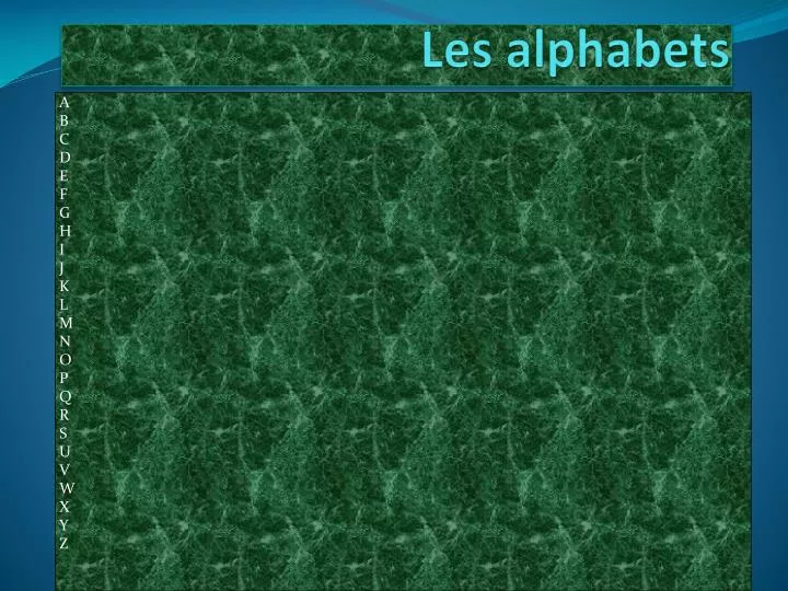 les alphabets