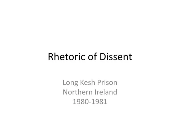 rhetoric of dissent
