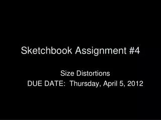 Sketchbook Assignment #4
