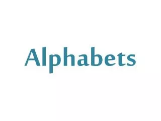 alphabets