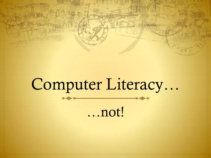 computer literacy