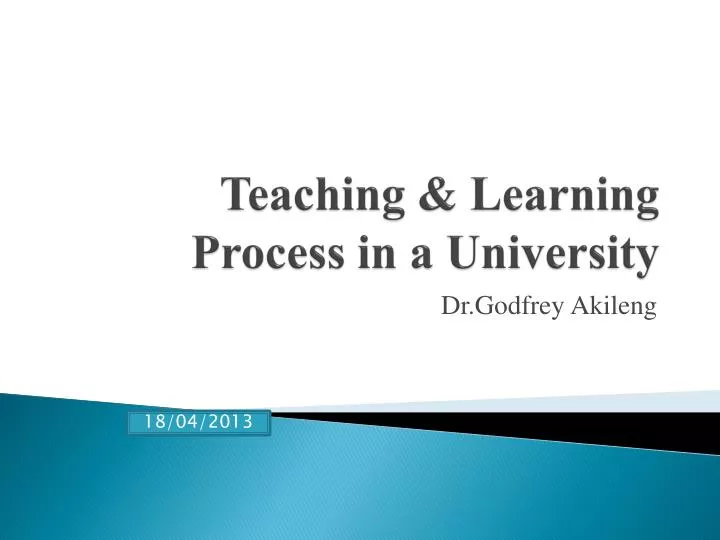 teaching learning process in a university