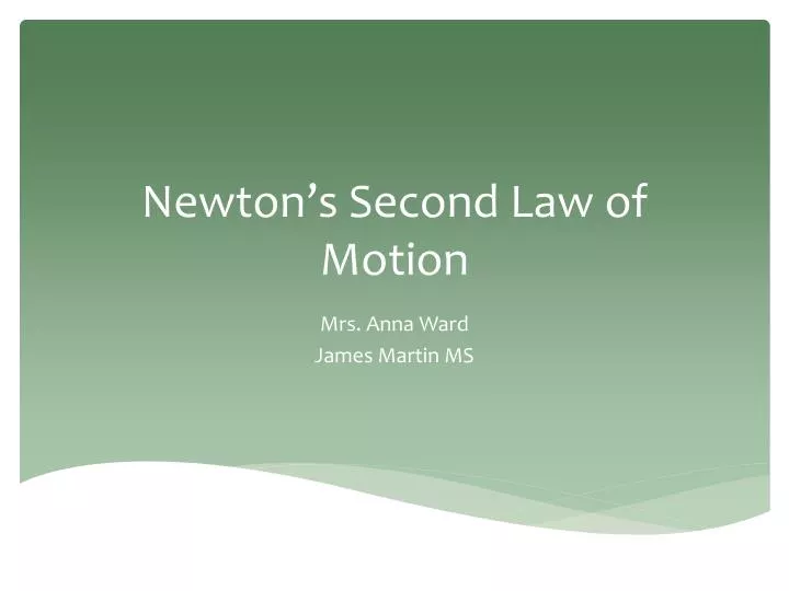 newton s second law of motion