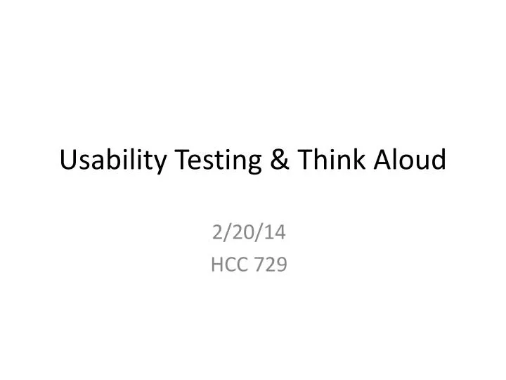 usability testing think aloud