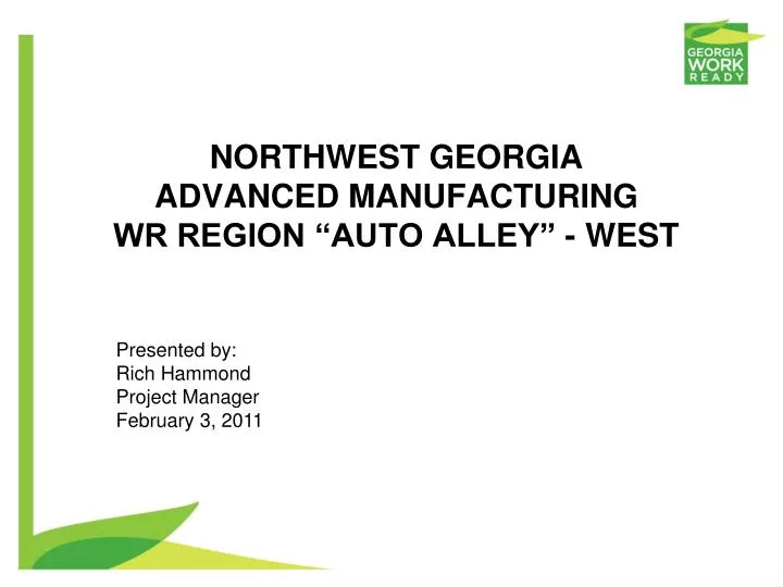 northwest georgia advanced manufacturing wr region auto alley west