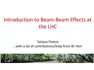 Introduction to Beam -Beam Effects at the LHC