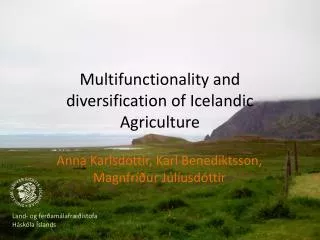 Multifunctionality and diversification of Icelandic Agriculture