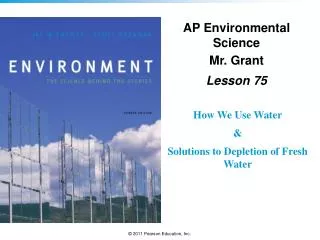 AP Environmental Science Mr. Grant Lesson 75