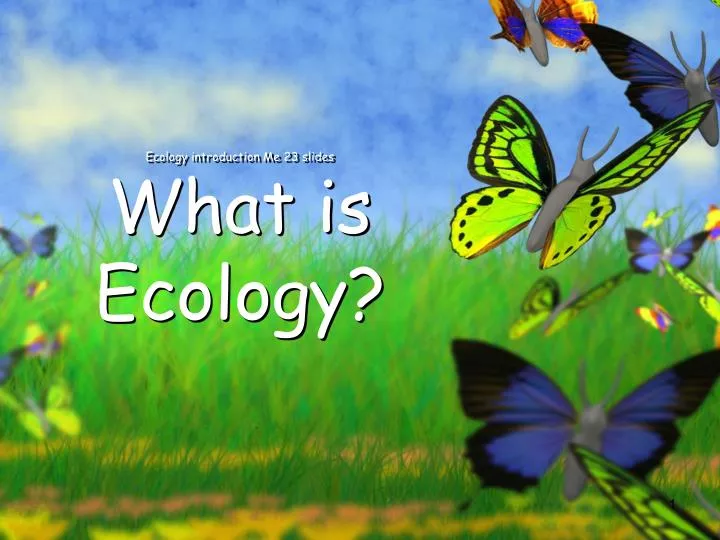 ecology introduction me 23 slides what is ecology