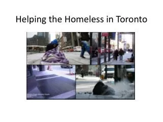 Helping the Homeless in Toronto