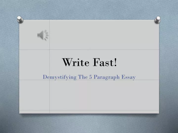 write fast