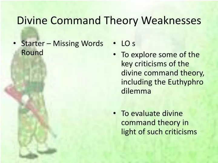 divine command theory weaknesses
