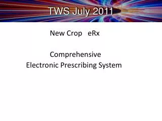 TWS July 2011