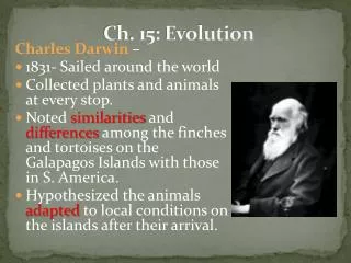 Ch. 15: Evolution