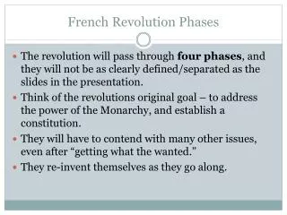 French Revolution Phases