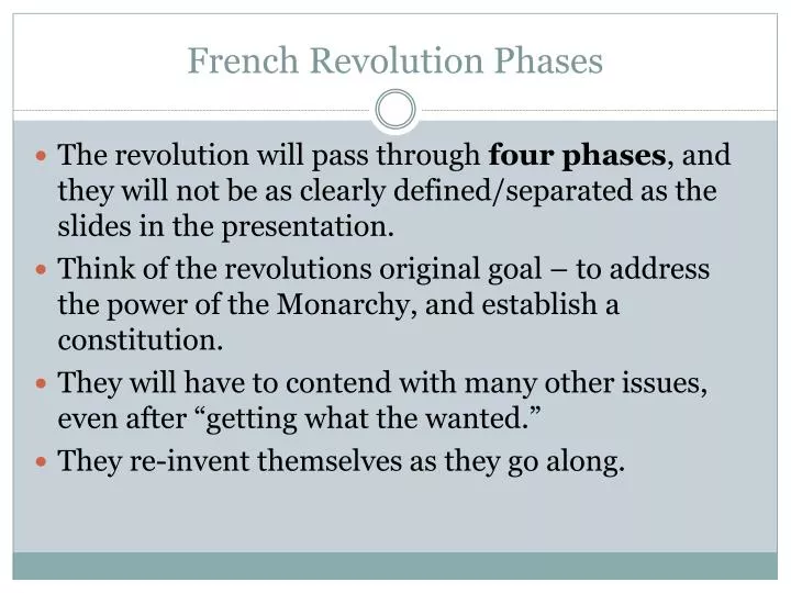 french revolution phases