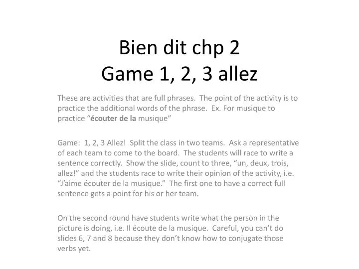 bien dit chp 2 game 1 2 3 allez