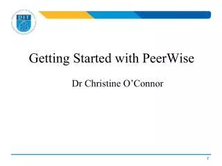 Getting Started with PeerWise