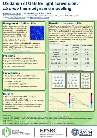 Oxidation of GaN for light conversion: ab initio thermodynamic modelling