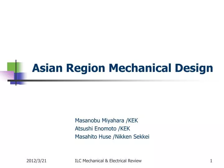 asian region mechanical design