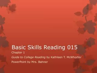 Basic Skills Reading 015