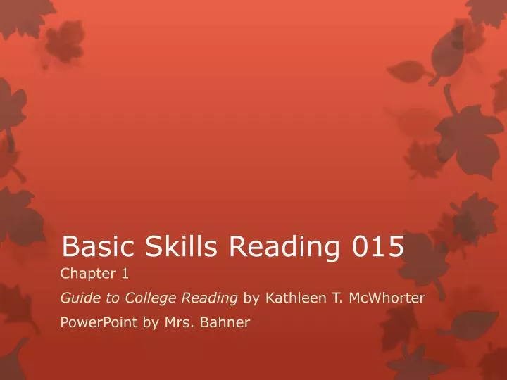 basic skills reading 015