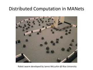 Distributed Computation in MANets