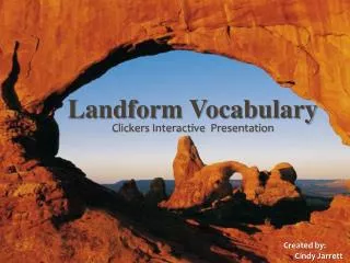 Landforms Vocabulary