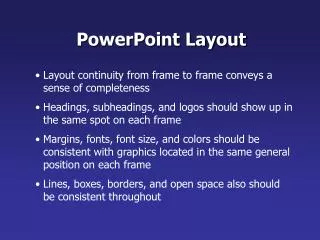PowerPoint Layout