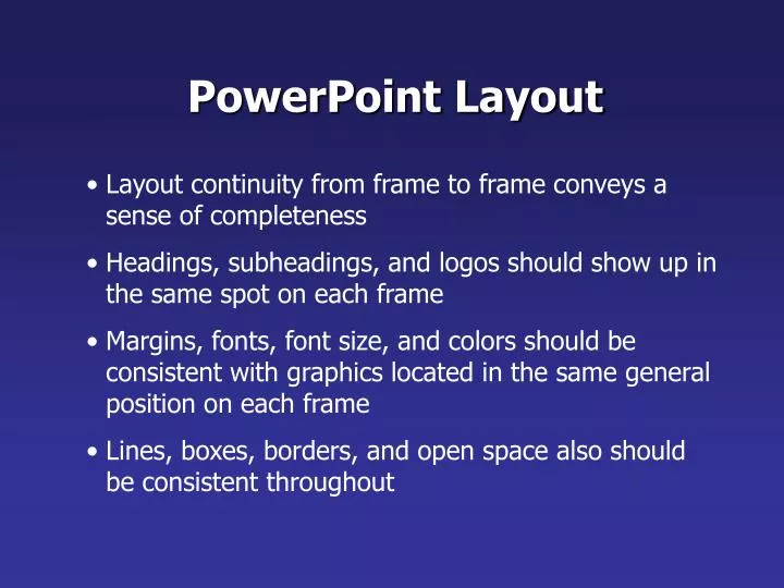 powerpoint layout