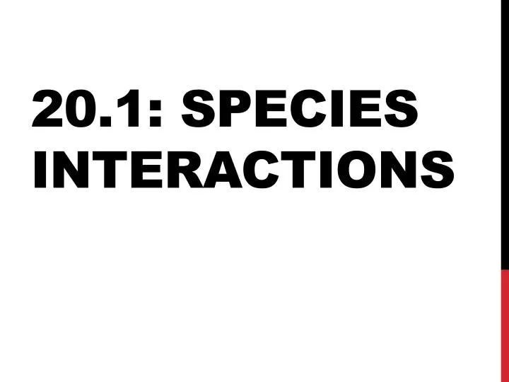 20 1 species interactions
