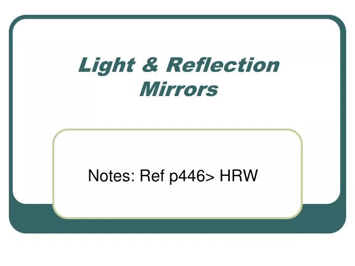 light reflection mirrors