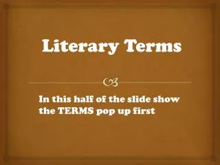 Literary Terms