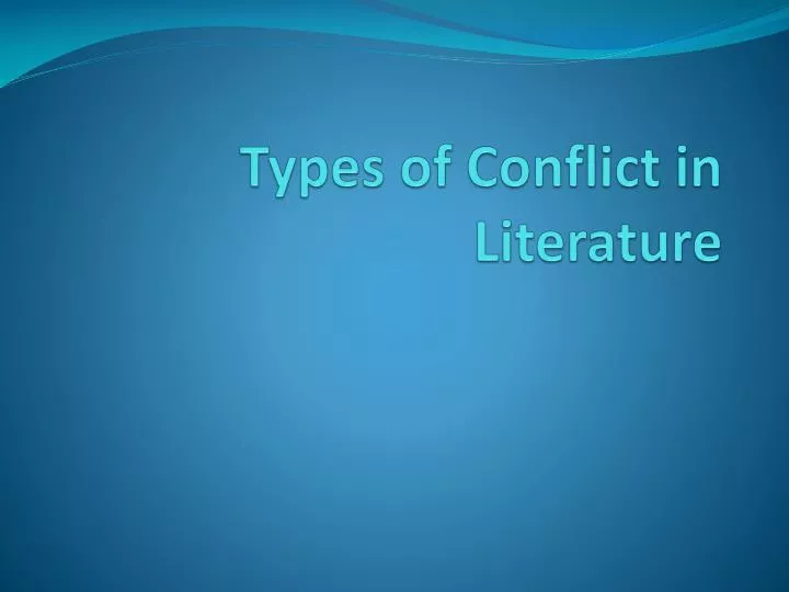 types of conflict in literature