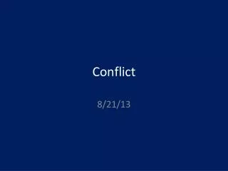 conflict