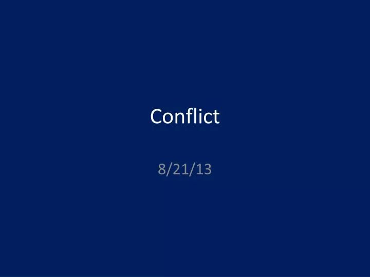 conflict